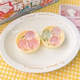 包子 スクイーズ ぷにぷに やわらか 饅頭 フードモチーフ ミニチュア キーホルダー バッグチャーム かわいい 面白い 雑貨 握って楽しむ 玩具 小物 子供 大人 プレゼント ランダム色