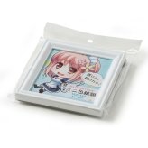 ミニ色紙額 ベルモ ホワイト 白 122×137mm 額縁 フレーム 卓上 壁掛け 縦横兼用 スタンド付 吊紐付 サイン色紙 推し活 アニメ イラスト 軽量 割れにくい 33K07109805