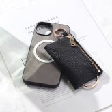 iphone17 ケース 本革 小銭入れ iphone17Pro iphoneAir iphone17ProMAX マグセーフ対応 magsafe対応 17 air 17pro 17promax アイフォン17 アイフォン17promax magsafe マグセーフ レザー カード収納 背面収納 財布 小物入れ 大容量 17プロ グレー レディース 送料無料