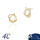 【無料ラッピング】  ヨンドシー 4℃【Noble of Water】K10 イエローゴールド ピアス ダイヤモンド レディース ブランド 正規品 新品 ギフト プレゼント 人気 おすすめ 誕生日 記念日 クリスマス 送料無料