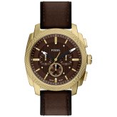 フォッシル FOSSIL 腕時計 メンズ MACHINE クロノグラフ アナログ ブラウンレザーウォッチFS6188【2026 新作】