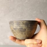 【使うほど味わい深まるロックグラス　『枯色線紋　ロックグラス』　中島智靖】男性　焼酎　ロックグラス　誕生日　一点物　和食器 酒器  　かっこいい　記念日 ギフト食器 食器ギフト 食器 贈り物 お祝い 結婚祝い 新築祝い 箱入り