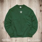 Tシャツ 星 GTO 6.2オンス プレミアム ロングスリーブ Tシャツ グリーン ヴィンテージ 2年連続入賞のデザイン メンズ レディース 普段着に オリジナルデザイン 特攻服 オラオラ系 暴走族 暴走天使 卒業式 ヤンキー チョイ悪 おしゃれ