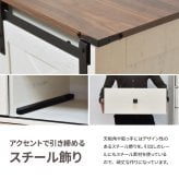 スライドドア付きチェスト4段 Farm house ハイタイプ ONLS0389 引出し収納 不織布チェスト  リビング収納 ヴィンテージ ナチュラル 角型 木製 バーンドア ファームハイスインテリア 幅75.5cm 奥行41cm 高さ93cm