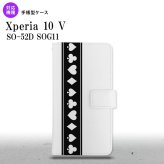 Xperia10V Xperia10V 手帳型スマホケース カバー トランプ 帯 黒 クリア 2023年 7月発売 nk-004s-xp105-dr528