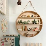ferm LIVING ファームリビング ラウンドドーム 壁掛けラック 直径55cm 北欧インテリア 雑貨 おしゃれ 壁掛け シェルフ 丸い 円 ラック 収納 飾り 棚 リビング 部屋 子ども 子供 かわいい