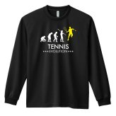 テニス ロンT 長袖 Tシャツ メンズ 練習着 レディース ジュニア ウェア ドライ おもしろ tシャツ 名入れ おしゃれ キッズ 文字入れ無料 「テニスエボリューション」 アートワークスコウベ 【送料無料】