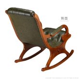 イタリア 家具 ヨーロピアン ヴェローナクラシック ロッキングチェア＆オットマン-革張り レザー ヨーロッパ家具 クラシック 輸入家具 アンティーク風 イタリア製 ブラウン おしゃれ 高級感 エレガント 木製 天然木 リモート テレワーク 在宅 新生活