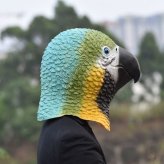 オウム マスク ハロウィン 仮装 コスプレ 鳥マスク オウムマスク ヘッドマスク 被り物 鳥 動物 アニマル リアル 大人用 フリーサイズ 男女兼用 コスチューム 仮面 変装 パーティー イベント 撮影 小道具