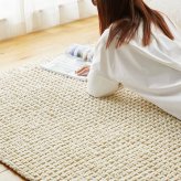夏ラグ 夏用カーペット ラグ ラグマット カーペット ワッフル 綿混 コットン かわいい 北欧 おしゃれ リビング 長方形 正方形 マット オールシーズン オシャレ ナチュラル 夏用 夏 カジュアル シンプル 無地
