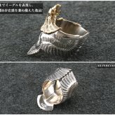 シルバー925 特大イーグルリング 重厚 ネイティブ インディアンジュエリー リング 父の日 指輪