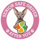 カーサイン 高齢者マーク SENIOR SAFE DRIVER ピーターボールド ステッカー シール 直径13cm 肉球 日本製 車