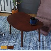 テーブル ロー 小さめ 半円 丸 ミニ リビング 北欧 かわいい コーヒー 楕円 オーバル おしゃれ キッズ 木製 幅60cm 子供用 コンパクト 丸い ナチュラル iw-3010 新生活