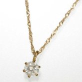 ネックレス レディース K18PG ピンクゴールド ダイヤモンド 0.1ct ペンダント スクリューチェーン シンプル 華奢 18金 ダイヤ 誕生石 ジュエリー アクセサリー ギフト プレゼント