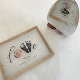 足形入りposter【命名書】【名入れ】【足形アート】 記念日 ギフト プレゼント