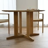 ダイニングテーブル 単品 丸テーブル 4人用 4人掛け 円卓 丸型 円形 ラウンドテーブル チーク 無垢材 机 アジアン家具 和風 和モダン ジャパンディ リビング ベージュ 家具 天然木 ダイニング シンプル ベーシック 新生活