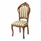 イタリア 家具 ヨーロピアン ヴェローナクラシック ダイニング5点セット:テーブル幅135cm+チェア-グリーン4脚 猫脚 ファブリック ヨーロッパ家具 クラシック 輸入家具 アンティーク風 イタリア製 ブラウン おしゃれ 高級感 エレガント 木製 姫系 新生活