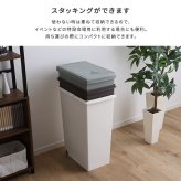 ゴミ箱 ダストボックス 日本製 大容量 45L らくらくワンハンド開閉 ジョイント連結対応 45リットル 大口タイプ フタが取り外せる 重ねて収納 丸洗いOK 分別
