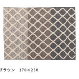 玄関マット ラグマット ラグ インド綿 コットン170×230 長方形 綿オールシーズン カーペット 絨毯フローリング キッチン 玄関 マット リビングマットブラウン ブラックインド製コットンラググラデーションストライプ \5%OFFクーポン ドアマット