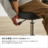 デスクチェア 単品 2色対応 昇降式 オフィス ー 1人掛け 一人掛け 椅子 イス いす リビング 書斎 合成皮革 キャスター付 肘掛け付 SH-23-KDW シンプル おしゃれ 1脚 ヴィンテージ レザー ウッド 合皮 モダン PCデスク テレワーク