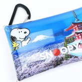 スヌーピー 富士山と五重塔 クリアマルチケース(S) SNOOPY