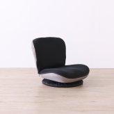 高座椅子 カム 回転式 リクライニング 完成品 360度回転 ブラック・ベージュ W52×D58~92×H52cm座面高15cm 座椅子 リクライニングチェア パーソナルチェア 肘付き ブラック ベージュ おしゃれ