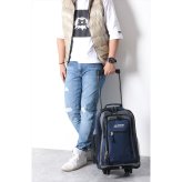 キャプテンスタッグ リュック式キャリー ブラック キャリーバッグ リュック マチ拡張式 キャリーバー付き【北海道・沖縄県・離島 配送不可】