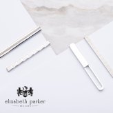 elizabeth parker エリザベスパーカー シルバー グリッドパターン ネクタイピン タイバー プレゼント ギフト父 彼氏 夫 結婚祝い 誕生日