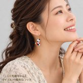猫 ピアス フック 揺れる 大ぶり ねこ 後ろ姿 三毛猫 茶トラ 白黒 選べるフック ステンレス レディース かわいい 片耳 1個売り