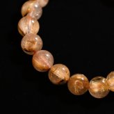 天然石ブレスレット【自然の濃淡の存在感】10mm 太陽放射ルチルクォーツ 艶感 一点物【GHB204】浄化発送 京海堂