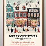 日本製 メリー クリスマス Xmas Christmas サンタクロース ビンテージイラスト A3 サイズ ポスター アート おしゃれ 絵画 インテリア 北欧 イラスト マット紙 艶消し アートパネル 額 フレーム デザイン 壁掛け ギフト 新築祝い ディスプレイ  速達 送料無料