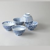 染付絵変り飯碗揃（有田焼） 磁器 有田焼 やきものの里から、暮らしを贈ります。　ギフト 食器 セット テーブルウェア