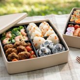 重箱 2段 おしゃれ 4～6人用 24cm角 4400ml 大型 二段重 シール蓋 仕切り1段分付 日本製 紀州漆器