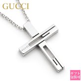gucci ネックレス メンズ レディース グッチ ペンダント Gクロスモチーフ クロス シルバー 十字架 228364 J8400 8106 SILVER925 アクセサリー 正規品 ブランド 新品 年 ギフト プレゼント