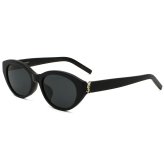 サンローラン Saint Laurent サングラス アジアンフィット UVカット アイウェア キャットアイ フォックス SL M148/F-001 メンズ レディース ユニセックス ブラック 国内正規品