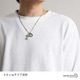 ステンレス 馬蹄ネックレス クロスネックレス ペンダント ホースシュー メタル キラキラ ダブル喜平 細身 シンプル シルバー 十字架 お洒落 ストーン かっこいい メンズ 男性 金属アレルギー対応