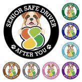 カーサイン 高齢者マーク SENIOR SAFE DRIVER ブルドッグ マグネット 強力 直径13cm 肉球 日本製 車 ステッカー