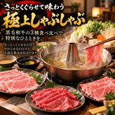 黒毛和牛 ギフト 薄切り3種食べ比べ 1kg 福袋 霜降りカルビ（ブリスケ）500g 赤身300g ロース200g