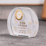  結婚祝 周記念 誕生祝 開店祝 退職祝 還暦記念 クリスタル時計 DT-3 ガレナ 名入れ無料　