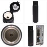 アウトドアプロダクツ ワンプッシュ ステンレス ボトル 480ml 314-378 送料無料 保冷 保温 水筒 チタン 真空二重構造 コーティング ワンタッチ 飲みやすい 持ちやすい 軽量 食洗機対応 洗いやすい スポーツ