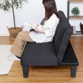 ソファーベッド スミス2 BK【大型】 ブラック・ブルー 2色展開 ソファベッド 省スペース おしゃれ シンプル 新生活 家具 インテリア 不二貿易