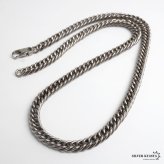 チタン 幅6mm ダブル喜平ネックレス シルバー メンズ チェーン ボリューム 存在感 地金カラー 首元 アクセサリー シンプル カジュアル ストリート 大人 男性 定番 おしゃれ 無地シャツ コーディネート 金属アレルギー対応