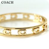 コーチ バングル レディース ブランド COACH シグネチャー C オープンワーク ブレスレット 571291GLD100 ゴールド アクセサリー