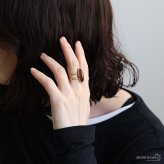 ステンレス オーバルストーンリング 2タイプ オパール タイガーアイ 18KGP ゴールド gold シルバー 大ぶり オープンリング フリーサイズ レディース 女性 指輪 金属アレルギー対応