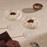 ferm LIVING ファームリビング Ripple リップル シャンパングラス 2脚セット 北欧 グラス セットワイングラス デザートカップ インテリア 雑貨 キッチン おしゃれ スタッキング ペア 高級 デザートグラス