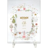 【直送】ムーミン MOOMIN [26-0259-056] グラスフレーム パーティー 写真立て キャラクター ガラスフォトフレーム ラメ盛 クリスタル 卓上 ギフト