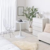 ダイニング家具 カフェテーブルセット デスク ダイニング チューリップ イームズチェア 椅子 2点 デザイナーズ 円形 丸型 食卓 一人暮らし 白 リビング コンパクト ホワイト テレワーク 大人女子 韓国インテリア 北欧