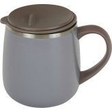 【直送】フォルテック オフィスマグ 350ml グレー [26-0307-166] RH-1679 マグカップ 蓋付き コップ タンブラー 保温 保冷 ステンレス製 オフィス 自宅 結露しにくい おしゃれ ギフト プレゼント お祝い 内祝い
