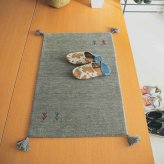 ラグ カーペット マット 玄関 玄関マット おしゃれ 40x60cm シンプルギャッベマット HOT対応 アヤカ 北欧 モダン シンプル デザイン かわいい かっこいい ギャッベ インド製 ホット 床暖 OK 送料無料 手織り 肌触り