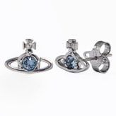 ヴィヴィアンウエストウッド Vivienne Westwood ピアス イヤリング ナノ ソリティア レディース シルバー ブルー 6201003702S421 ジュエリー 送別会 誕生日 結婚祝い 結婚式 彼氏 息子 夫 男性 高級 父の日 母の日【スペシャルラッピング660円(別売り)】 即日発送 彼氏 財布 バレンタイン